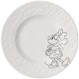 Villeroy & Boch Manufacture Rock blanc Mickey Mouse ontbijt-/dessertborden, 6 stuks, ø 21,7 cm, porselein, wit