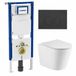 Geberit QeramiQ Dely Toiletset - Geberit UP720 inbouwreservoir - rimless - diepspoel - zitting - softclose - bedieningsplaat mat antraciet