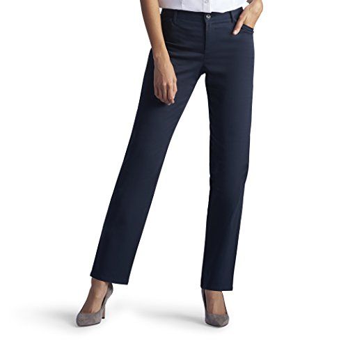 Lee Dames Relaxed Fit All Day Straight Been Pant - Blauw - 8 Kort