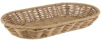 APS COVE brood mand en serveer mand ovaal - beige - polypropyleen gevlochten look - 28 x 16 cm