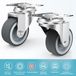 Merkloos Transportwielen 50mm Zwenkwiel Staal/Kunststof/Rubber 40kg (12 stuks)