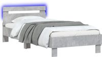 vidaXL Bedframe Betongrijs 80 x 200 cm Bewerkt Hout