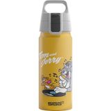 Sigg WMB ONE Disney Tom & Jerry aluminium drinkfles voor kinderen, geschikt voor koolzuurhoudende dranken, lekvrij, vederlicht, BPA-vrij, voor sport en school, geel, 0,6 l