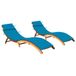 vidaXL Lit de jardin avec coussin acacia massif