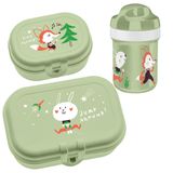 koziol HOP ON AT HOME Lunchbox Set met Drinkfles, 3-delig, Meerkleurig
