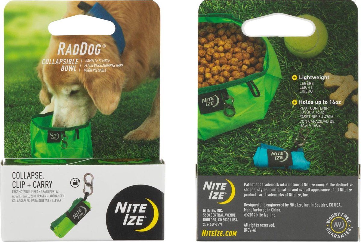 Nite Ize - Raddog - Opvouwbaar drinkbakje voor de hond - groen