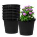 RooTrimmer 3 gallon plastic kwekerijpotten, 25 cm ronde plantenpotten met drainagegaten, verpakking van 10 stuks plantpot voor buiten en binnenplanten, tuincadeaus voor vrouwen, zwart