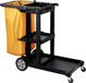 VEVOR Reinigingskar 3-planken 200 lbs draagvermogen 25 Gallon PVC-zak Geel/Zwart