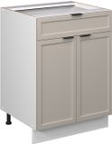 Vicco Fame-Line Onderkast voor spoelbak/kookplaat – 60 cm met lade, WB Marmer GrijsBeige