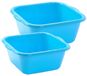Plasticforte set de cuves de lavage - cuve de lavage - plastique - 6 et 10 litres - Bleu - seaux ménagers