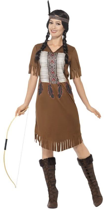 Party Pakjes Wild Westen kostuum Indiaan Verkleedkleding dames maat S 36-38
