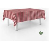 ECOMMERC3 Vichy Tafelkleed, vuilafstotend, rechthoekig, 200 x 140 cm, extra zacht en waterdicht, rood