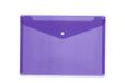 HERMA 20078 documententas A4 transparant violet paars, 5 stuks, kleine zichtvakken envelop met drukknop, plastic envelop voor school, universiteit, kantoor, reizen
