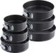 Goodivery ® Set complet de 6 moules à gâteau ronds avec revêtement antiadhésif et fond amovible pour gâteaux parfaits