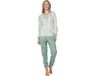 Pastunette Nordic Leaf Pyjama Katoen Interlock Wit/Groen Maat 40