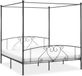 vidaXL Hemelbedframe metaal grijs 180x200 cm