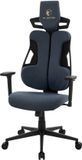 ML-Design Gaming stoel met armleuning, hoofdsteun en lendensteun blauw, gemaakt van stof