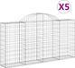 vidaXL Schanskorven 5 stuks gewelfd 200x30x100/120 cm ijzer