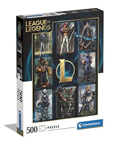 Clementoni League of Legends Legends-500 Made in Italy, 500 stukjes fantasy puzzel, videospel, plezier voor volwassenen, meerkleurig, medium, 35122