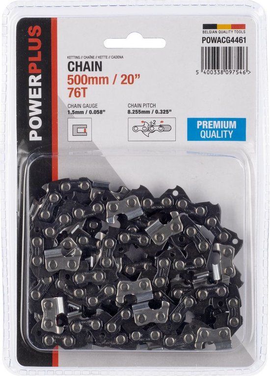 Powerplus Zaagketting - 500 mm - POWACG4461 - 76 Schakels - 1.5 mm dik