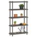 vidaXL - Plankenunit - 5-laags - 100 x 40 x 177 cm - PP - Lichtgrijs