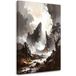Tableau Moderne 80x120 Ruines Bâtiments Décombres Noir et Blanc