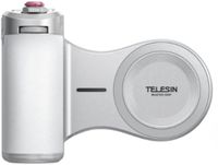 Telesin Master Grip - Geschikt voor iPhone 17/16/15/14/13/12 - Handgrip voor iPhone - Dubbele MagSafe voor extra accessoires - Aanpasbare bediening - Wit