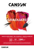 Canson Schilderspapier Graduate 20 vel 290gr A4 Wit | 5 stuks