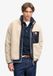 Superdry Heren Vintage Retro Fleecejack Met Volledige Ritssluiting, Oatmeal/Olive