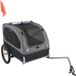 Wan GmbH Chariot de vélo pour chien - Poussette pour chien Remorque - Cyclisme sécurisé - Matériau Oxford étanche - 40 kg - Noir Gris
