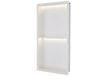 Luca Sanitair Inbouwnis Luca Sanitair Nissen 2-Vaks 30x60x6,5cm Met LED Verlichting 3000K RVS Mat Wit