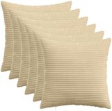 vidaXL Kussensloop 6 st HEERLEN Grijs Groen 30 x 30 cm corduroy