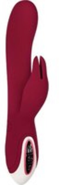 Evolved Opblaasbare rabbitvibrator - Rood - Siliconen - 22.66 cm
