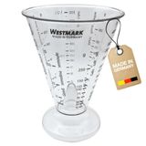 Westmark Maatbeker met precisiekegel, meertalige schaalverdeling en meeteenheden, trechtervorm, inhoud: 0,5 l, kunststof, Gerda, doorzichtig, 30762270
