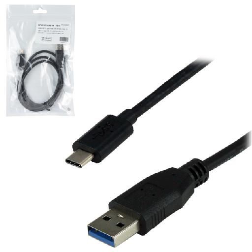 MCL USB 3.1 Type-C / USB 3.0 Type-A Kabel - 1 m - Zwart