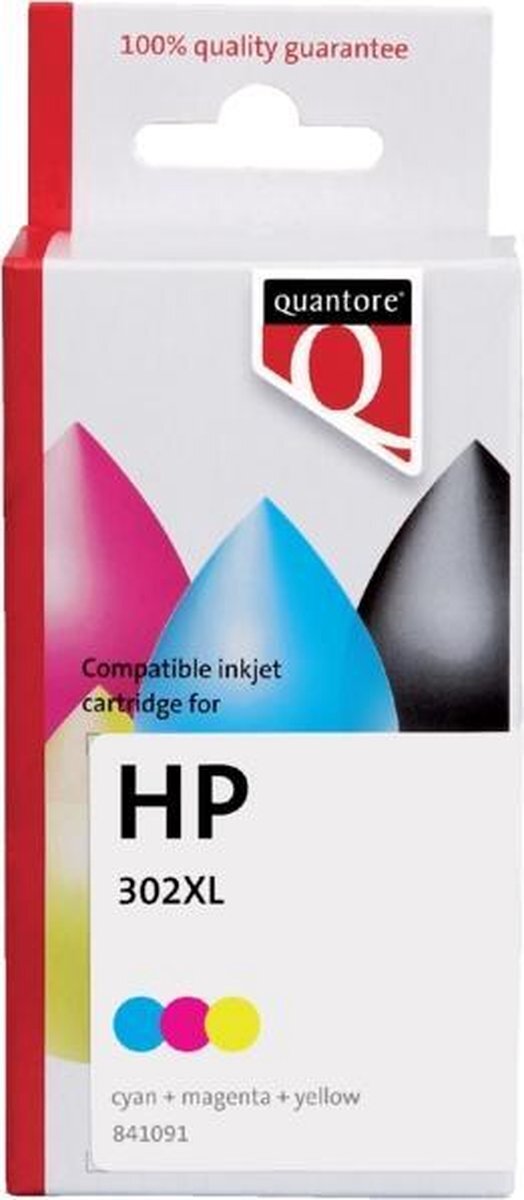 Quantore Inkcartridge hp 302xl f6u67ae high capacity kleur