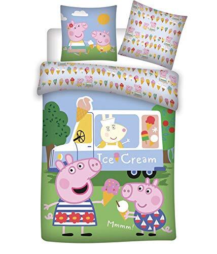 Peppa Pig Peppa Wutz beddengoed kinderen 100 x 135 + 40 x 60 cm set 100% katoen