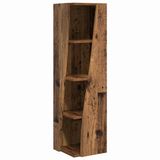 vidaXL Hoekkast 27,5x27x102cm Bewerkt Hout Oudhout