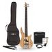 Gear4music Chicago Neck Thru Basgitaar + 15 W Versterkerpakket, Natural