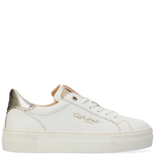 Fred de la Bretoniere leren sneakers wit/goud