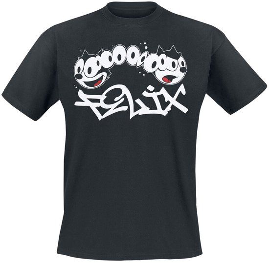 Felix The Cat Felix Heren T-shirt - Zwart - L