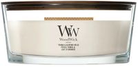 WoodWick Hearthwick - Tonka & Almond Milk - Bougie parfumée Ellipse - 50 heures de combustion