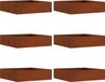 Syfax Gazonrand 6 st 50 x 50 x 13 cm Roestkleurig