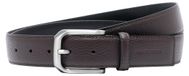 Momo Design Ceinture homme, cuir véritable, boucle métallique, noir, élégant, fabriqué en Italie
