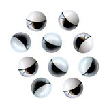 Rayher 8960801 Plastic wiebelogen met wimpers, diameter 12 mm, om te lijmen