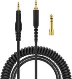 kwmobile vervangende koptelefoonkabel 3,5mm jack - geschikt voor AudioTechnica ATH-M50X / M40X / M60X / M70X - 100 - In zwart