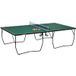 Pangivo Table de tennis de table d'intérieur pliable avec roulettes set complet 2 raquettes 3 balles vert