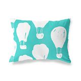 BonaMaison Turkoois-Wit Decoratieve Kussensloop, Kussenhoezen Bank, Decoratieve Kussenhoesjes, Kussensloop; Sofa, Slaapkamer, Kantoor, Auto 45x60 Cm - Ontworpen en vervaardigd in Turkije