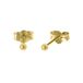 Lucardi Dames Oorbellen bol goldplated 2mm
