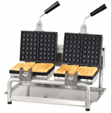Casselin CG180D Wafelijzer - 4 Wafels - 3600W - RVS